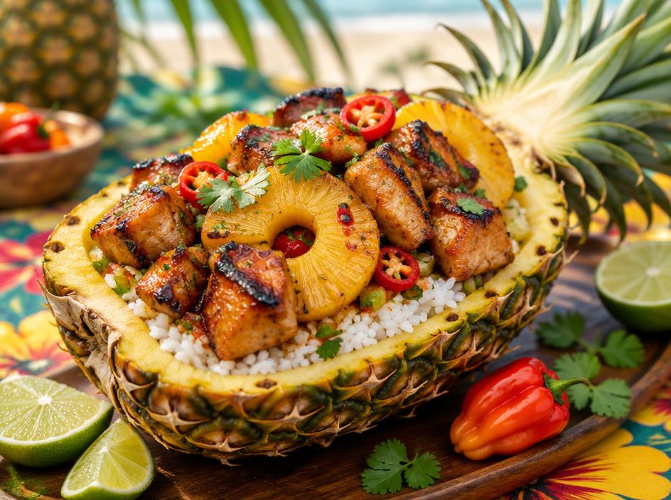Marley's Pineapple Chicken Platter